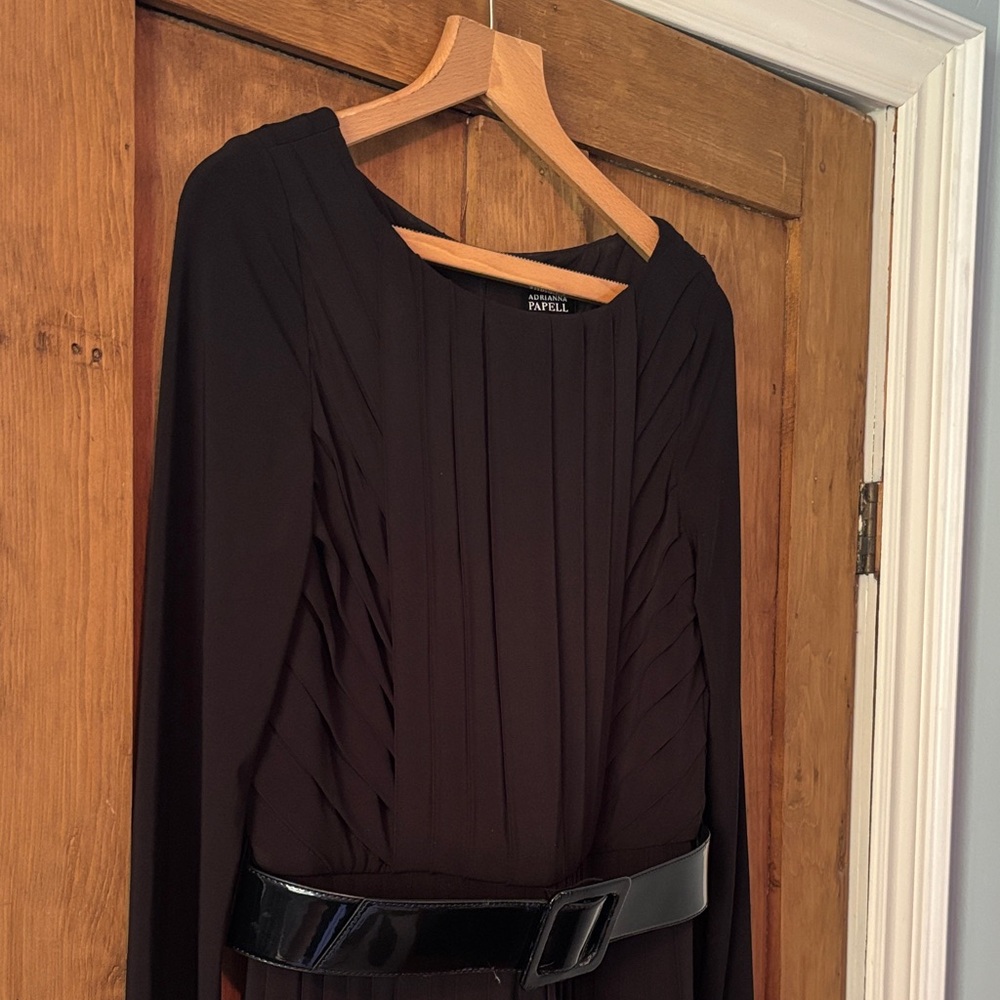Adrianna Papell Black Long Sleeve Dress